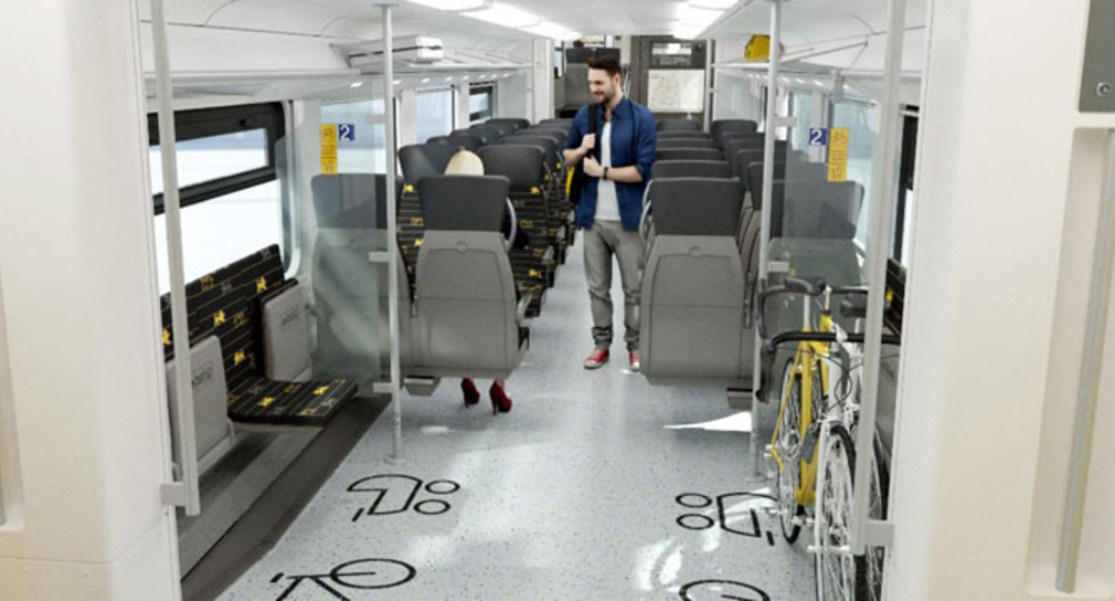 Mehrzweckabteil in einem Zug (Bild: © Siemens AG)