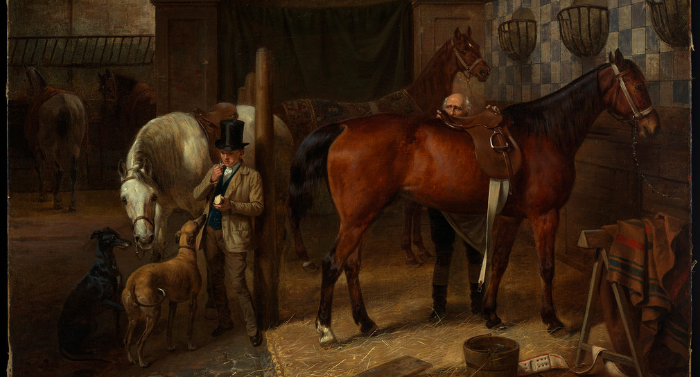 Ein Ausschnitt des Gemäldes „Pferdestall“ von Franz Krüger aus dem Bestand der Kunsthalle Karlsruhe. (Bild: Kunsthalle Karlsruhe)