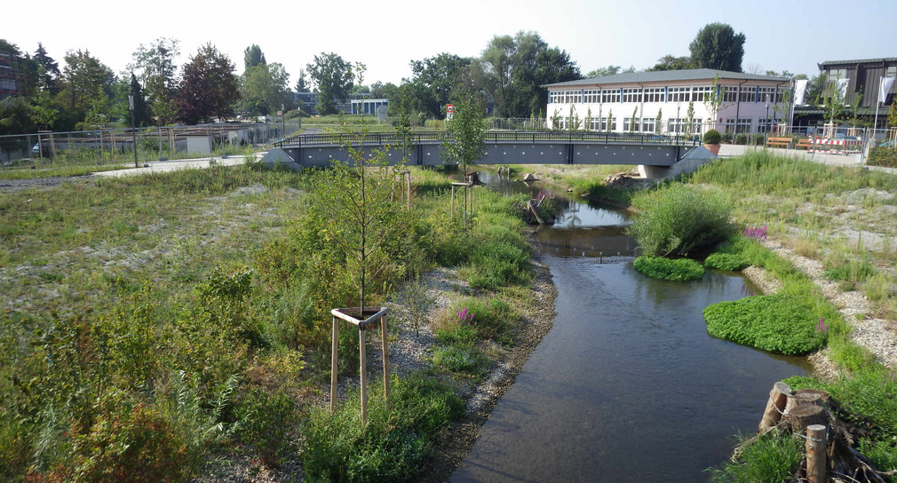 Hochwasserprojekt in Hockenheim: Fuß- und Radwegbrücke. (Bild: Regierungspräsidium Karlsruhe)