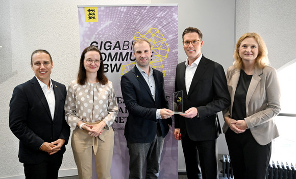 Auszeichnung der Gigabitkommunen mit Herrn Minister