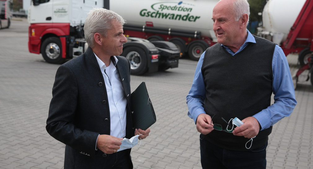 Besuch August Gschwander Transport GmbH in Teningen-Nimburg im Rahmen der Logistikreise am 13. Oktober 2021. 