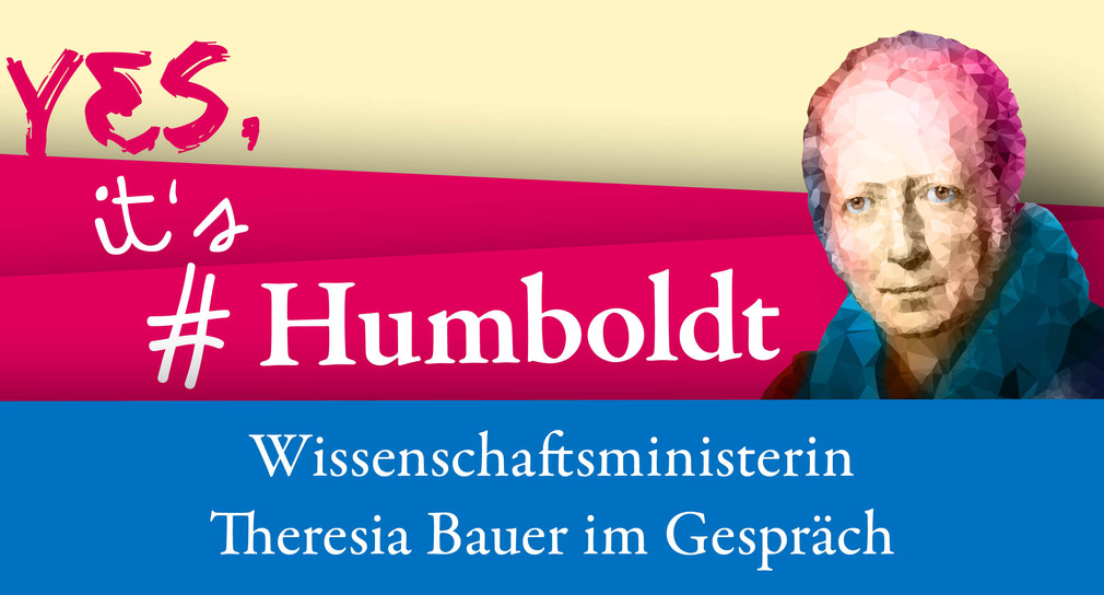 Logo der Veranstaltungsreihe „Yes, it’s #Humboldt“ (Grafik © Wissenschaftsministerium Baden-Württemberg)