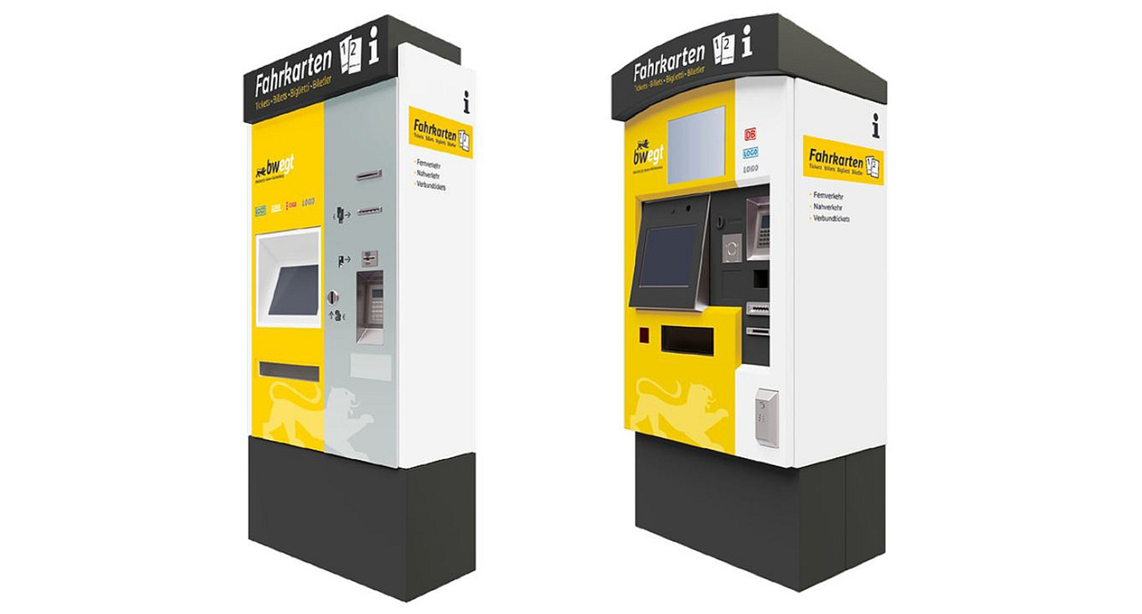 Fahrkartenautomat mit LED Ticketautomat  DB TT Bahnsteig 1:120 Bahnhof 