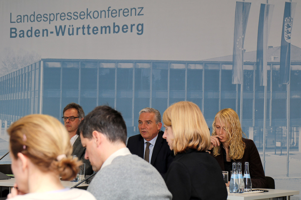 Regierungspressekonferenz in Stuttgart