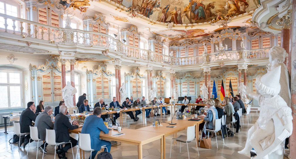 Auswärtige Kabinettssitzung im Kloster Schussenried, Bibliothekssaal