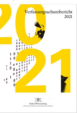 Titelseite des Verfassungsschutzberichts 2021