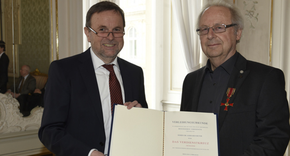 Ministerialdirektor Jürgen Lämmle (l.) und Dr. Gerhard Dieter (r.)