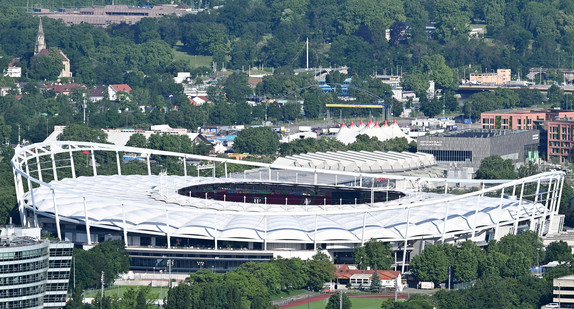 Blick auf die Arena Stuttgart