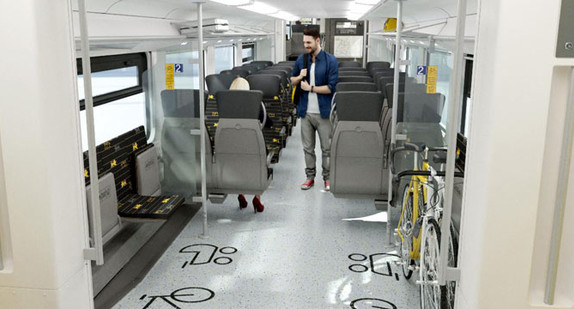 Interieur Desiro HC - Diese Züge sollen ab 2020 Karlsruhe mit Basel verbinden (Bild: © Siemens AG).