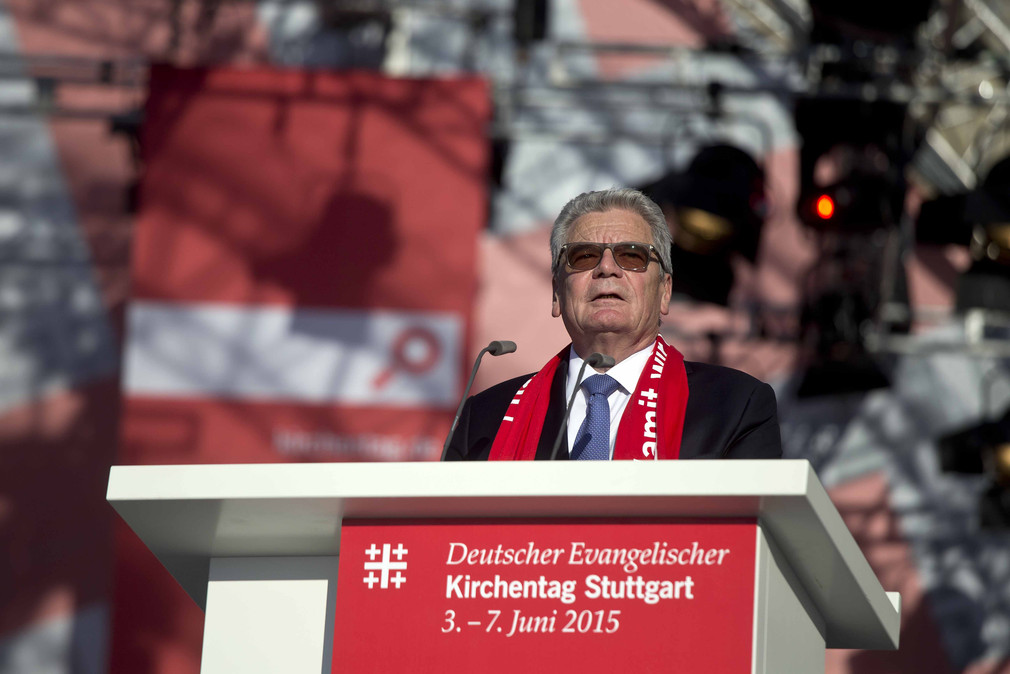 Bundespräsident Joachim Gauck bei seiner Ansprache zur Eröffnung