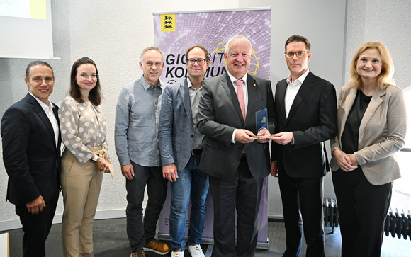 Auszeichnung der Gigabitkommunen mit Herrn Minister