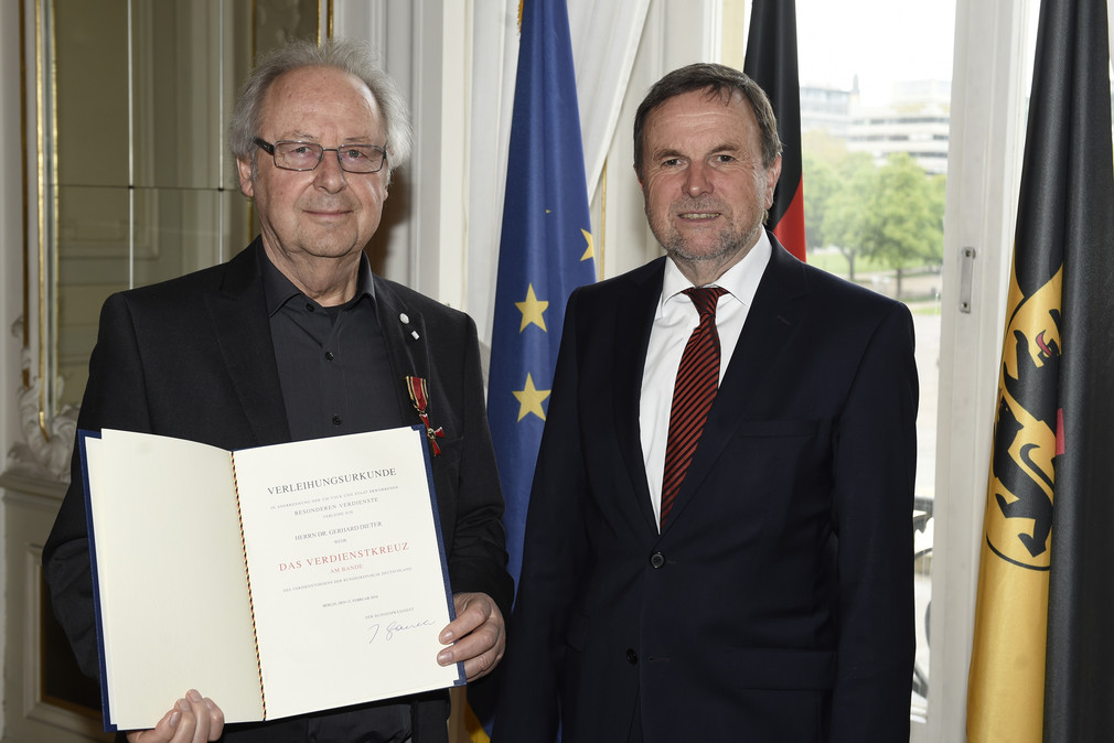 Ministerialdirektor Jürgen Lämmle (r.) und Dr. Gerhard Dieter (l.)