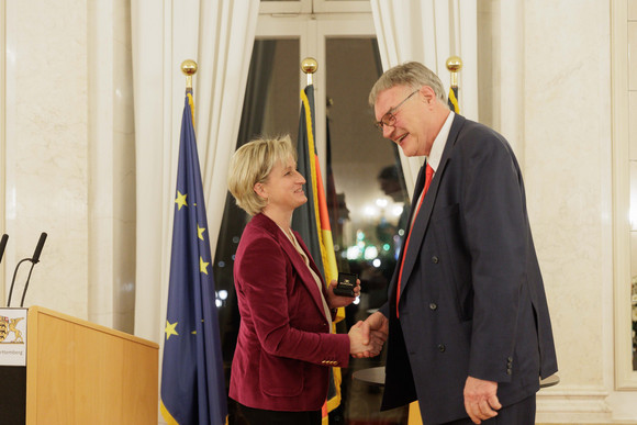 Verleihung Wirtschaftsmedaille 2022 - Ministerin Dr. Nicole Hoffmeister-Kraut und Jürgen Blickle