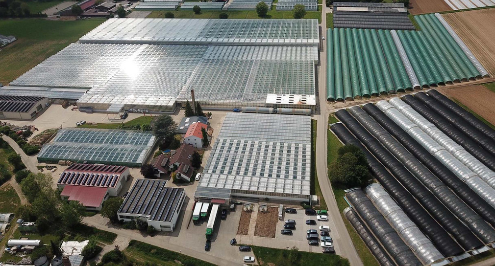 Luftaufnahme der Gärtnerei Kiemle