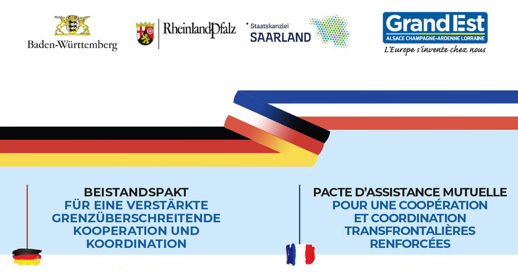 Die französische Région Grand Est, Baden-Württemberg, Rheinland-Pfalz und das Saarland stärken die grenzüberschreitende Zusammenarbeit in Gesundheitskrisen mit einem Beistandspakt.