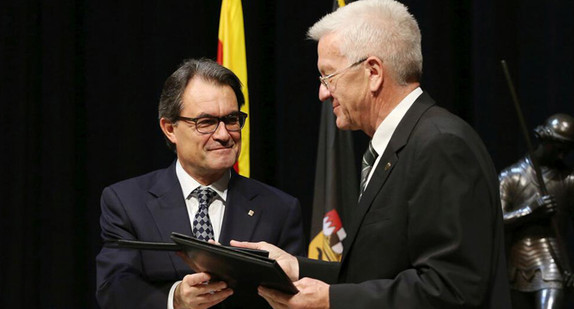 Der katalanische Präsident Artur Mas und der baden-württembergische Ministerpräsident Winfried Kretschmann.