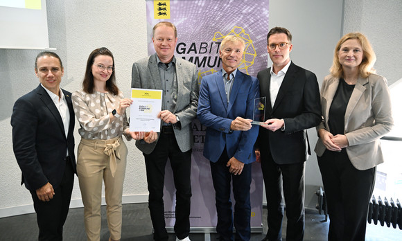 Auszeichnung der Gigabitkommunen mit Herrn Minister