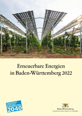 Titelblatt der Broschüre "Erneuerbare Energien 2022 in Baden-Württemberg"