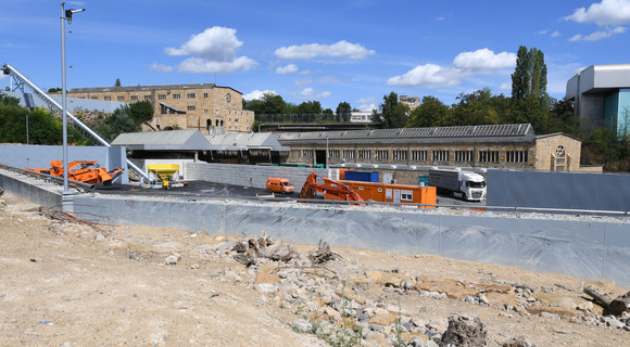 Termin im Recyclingpark Neckartal in Stuttgart, im Rahmen der Sommerreise „Umweltschutz, CO²-neutrale Produktion und Recycling: Baden-Württembergs Wirtschaft auf dem Weg zur nachhaltigen Produktion“