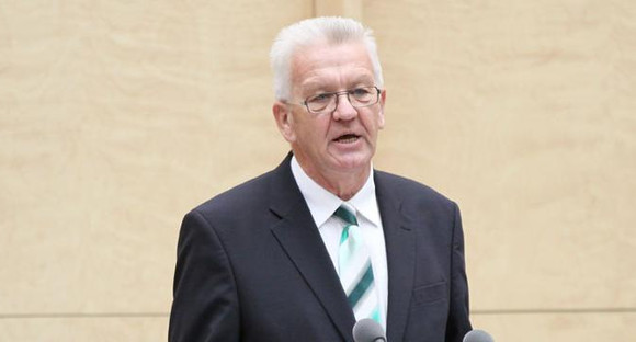 Ministerpräsident Winfried Kretschmann bei seiner Antrittsrede als Bundesratspräsident im Bundesrat am 2. November 2012.