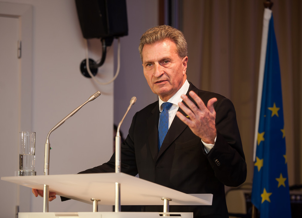 Ansprache von Günther Oettinger, EU-Kommissar für Haushalt und Personal