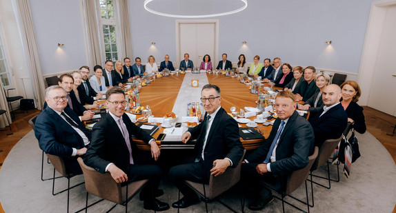 Kabinettssitzung in der Villa Reitzenstein in Stuttgart