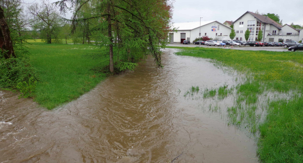 Hochwasser in Krauchenwies-Hausen am Andelsbach