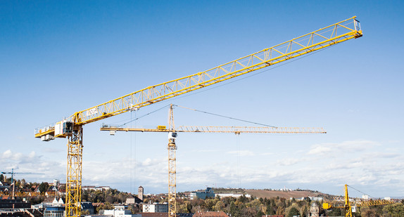 Baukräne vor Stuttgarter "Skyline" Quelle: Land Baden-Württemberg