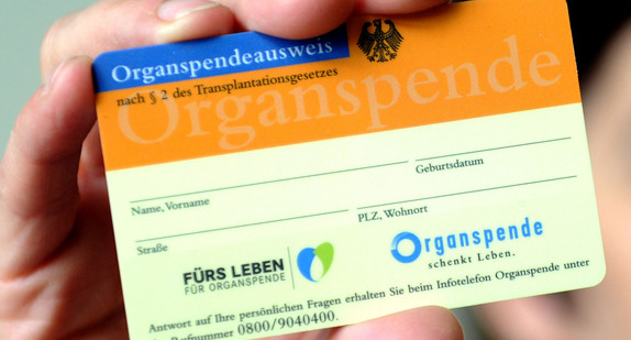 Organspendeausweis (Foto: © dpa)