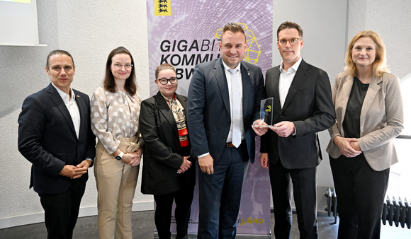 Auszeichnung der Gigabitkommunen mit Herrn Minister