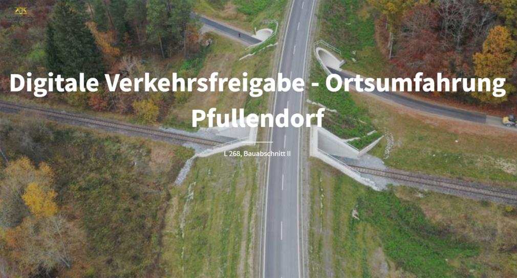Ausschnitt aus der Multimedia-Reportage zur Verkehrsfreigabe des zweiten Abschnitts der Ortsumfahrung Pfullendorf