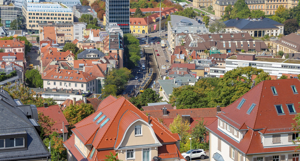 Blick über Stuttgart von der Gänsheide.