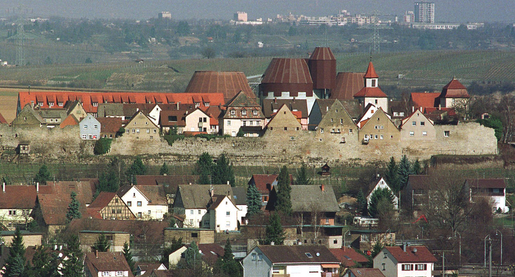 Stadt Lauffen am Neckar mit Stadtmauer (Foto: © dpa)