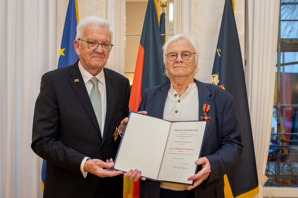 Ministerpräsident Winfried Kretschmann (links) und Klaus Phillippscheck (rechts)