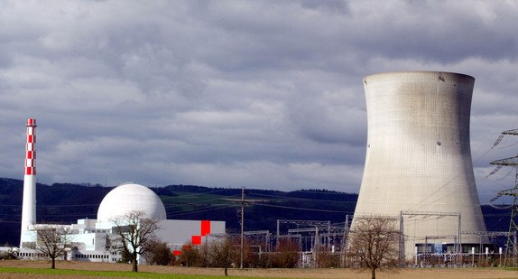 Das grenznahe Schweizer Atomkraftwerk Leibstadt am Hochrhein (Quelle: dpa).
