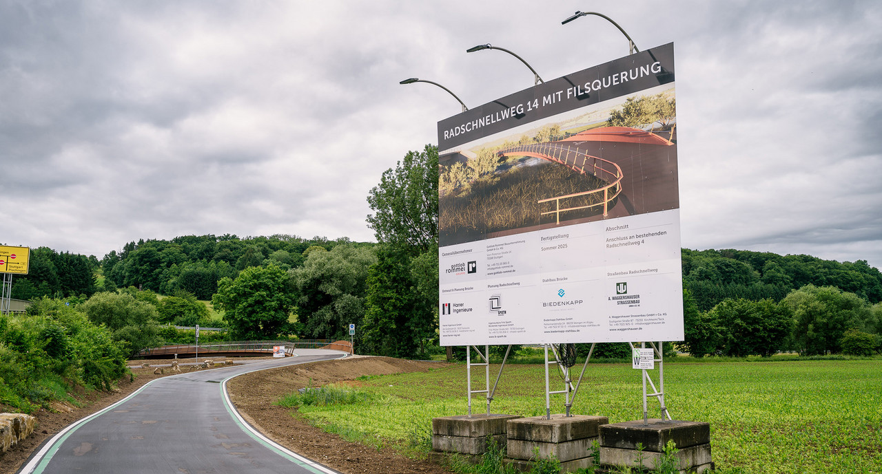Radschnellweg ReichenbachとEbersbachの間のリリース：Baden-Württemberg.de