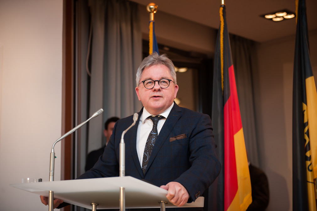 Der Minister der Justiz und für Europa, Guido Wolf, bei seiner Rede (Bild: © Vertretung des Landes Baden-Württemberg bei der Europäischen Union/FKPH)