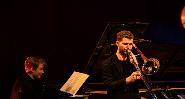 Jazz-Musiker auf der Bühne