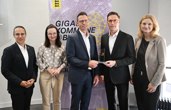 Auszeichnung der Gigabitkommunen mit Herrn Minister