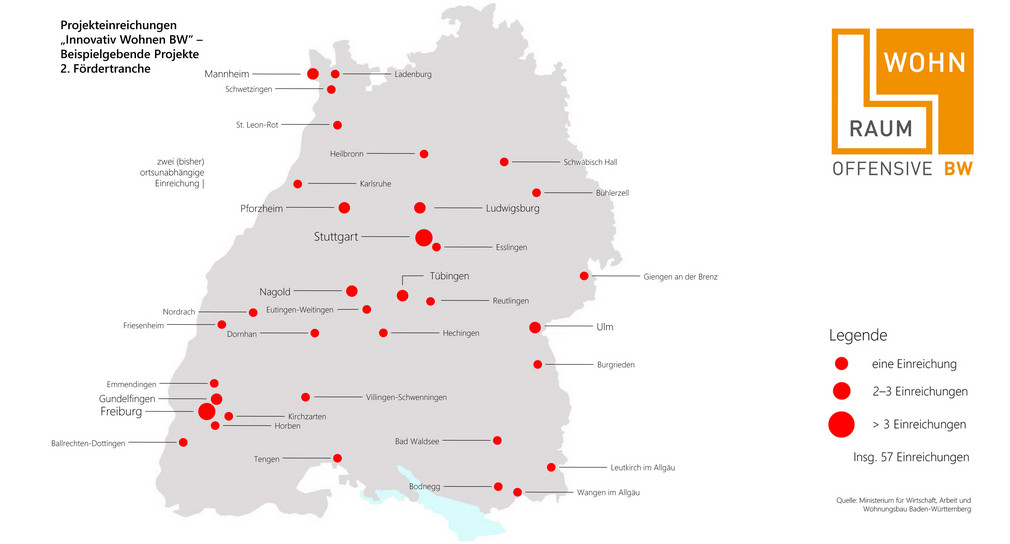 Wohnraumoffensive Innovative Wohnraumprojekte eingereicht