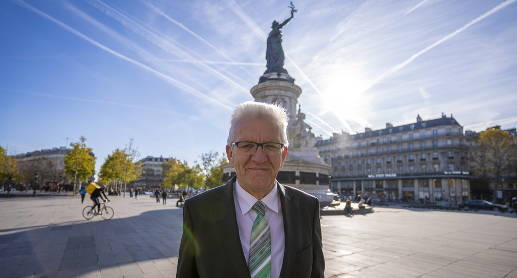 Ministerpräsident Winfried Kretschmann in Paris (Bild: Staatsministerium Baden-Württemberg)