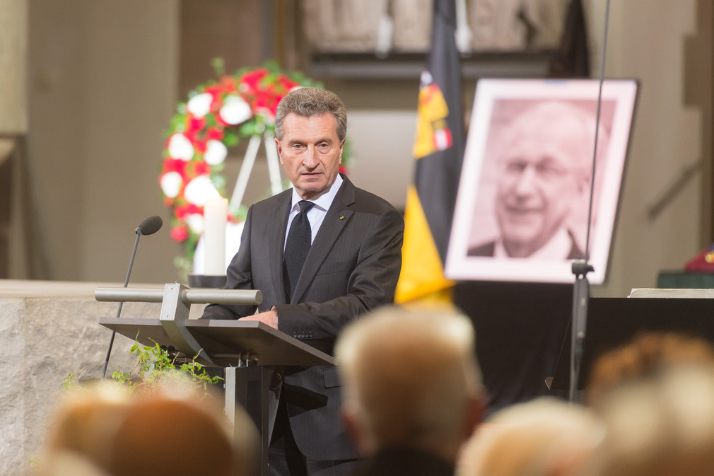 Trauerrede des ehemaligen baden-württembergischen Ministerpräsidenten Günther Oettinger.