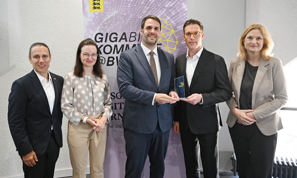 Auszeichnung der Gigabitkommunen mit Herrn Minister