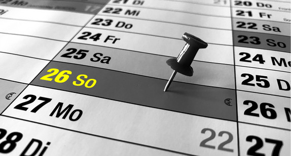 Der Wahltag, 26. Mai 2019, im Kalender markiert.