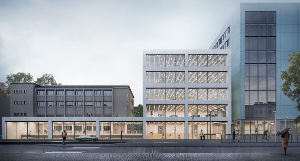 Neubau des Lern- und Anwendungszentrums am Karlsruher Institut für Technologie.