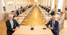 Erste Sitzung des Kabinetts nach der Regierungsbildung im Mai 2021.