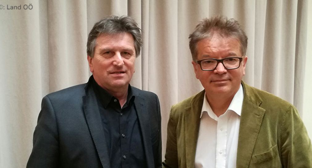 Minister Manne Lucha mit dem oberösterreichischen Landesrat Rudolf Anschober