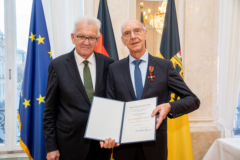 Ministerpräsident Winfried Kretschmann (l.) und Robert Ripberger (r.) (Bild: Staatsministerium Baden-Württemberg)