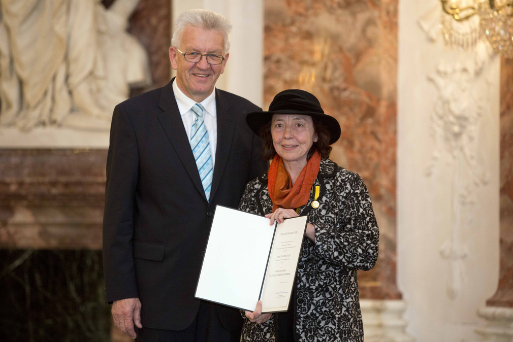 Ministerpräsident Winfried Kretschmann (l.) und Dr. Ursula Eid (r.)