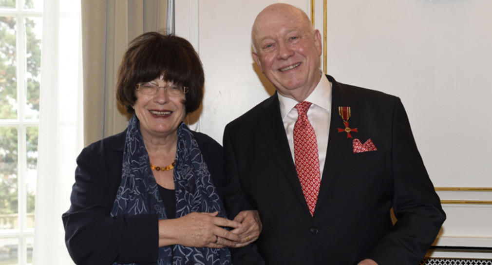 Staatsrätin Gisela Erler (l.) und Werner Schmoll (r.)